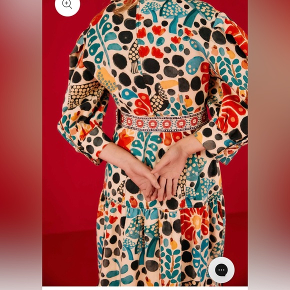 Anthropologie FARM Rio Mushroom Forest canvas Dress - Picture 3 of 9